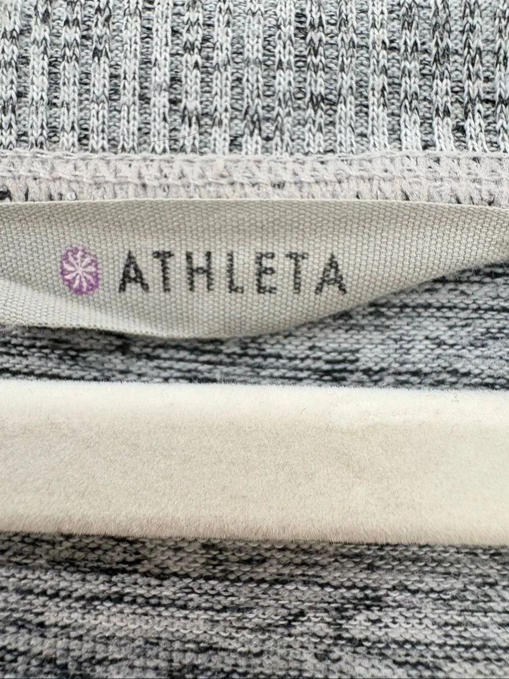 Athleta Blissful Sharkbite Sweatshirt Gray Heathered Size Large L Zips Active
